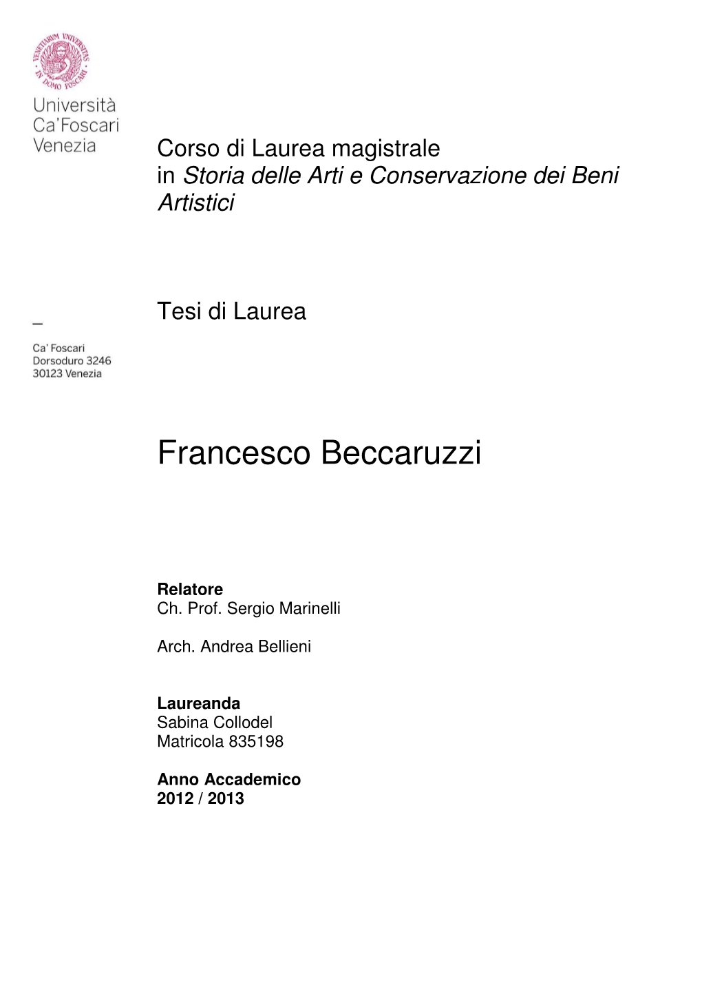 Francesco Beccaruzzi