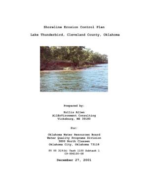 Shoreline Erosion Control Plan, Lake Thunderbird