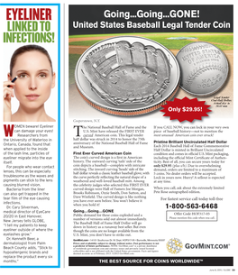 EYELINER Going...Going...GONE! LINKED to United States Baseball Legal Tender Coin INFECTIONS!