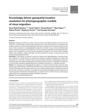 Knowledge-Driven Geospatial Location Resolution for Phylogeographic