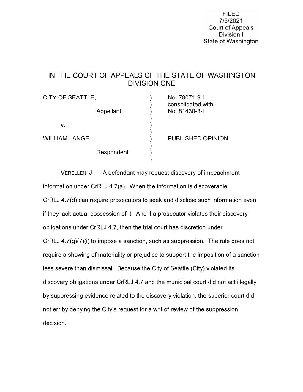 View the Slip Opinion(S) Filed for This Case