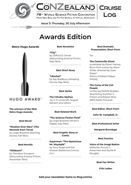 Awards Edition