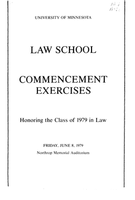 Law School Commencement Exercises