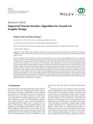 Improved Newton Iterative Algorithm for Fractal Art Graphic Design
