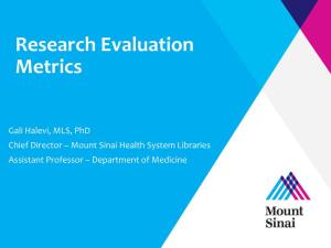 Research Evaluation Metrics