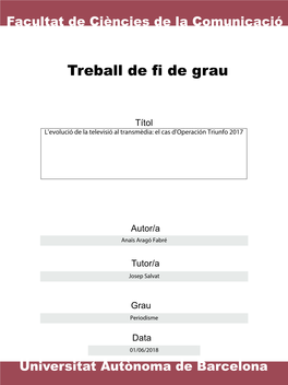 Treball De Fi De Grau