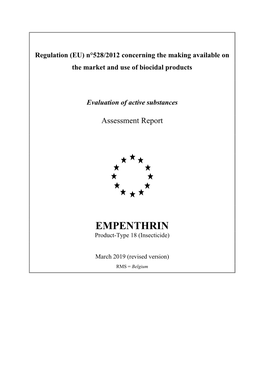 EMPENTHRIN Product-Type 18 (Insecticide)