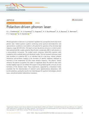 Polariton-Driven Phonon Laser