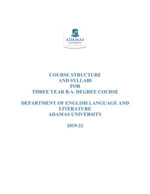 Course Structure and Syllabi for Three Year B.A. Degree Course