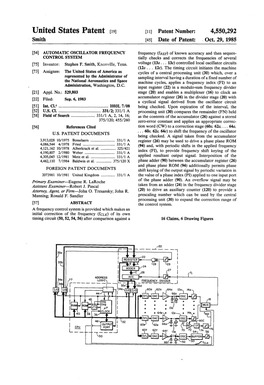 United States Patent 1191 [Ill Patent Number: 4,550,292 Smith [45] Date of Patent: Oct
