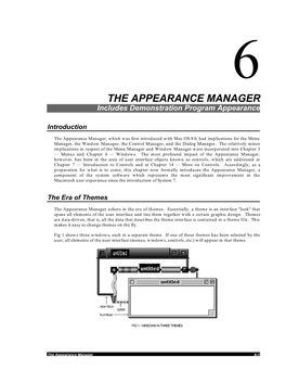 THE APPEARANCE MANAGER Includes Demonstration Program Appearance