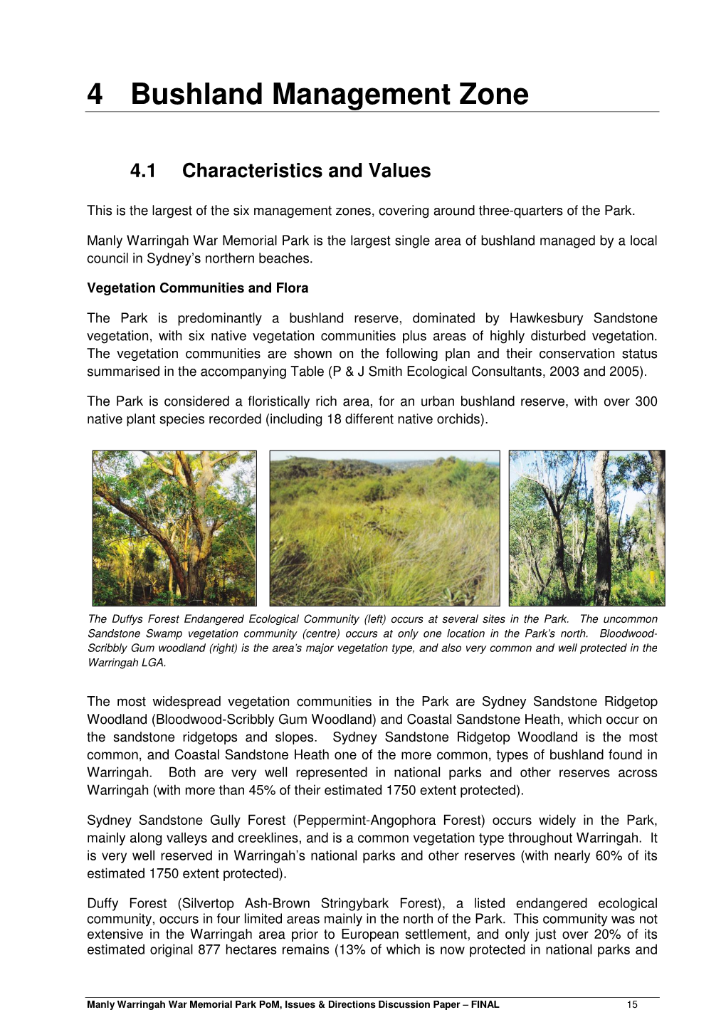 4 Bushland Management Zone