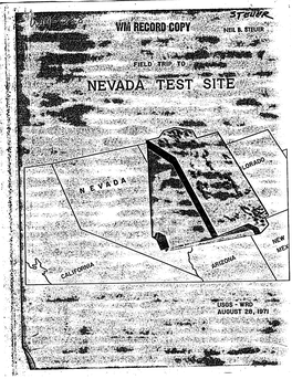 Field Trip to Nevada Test Site