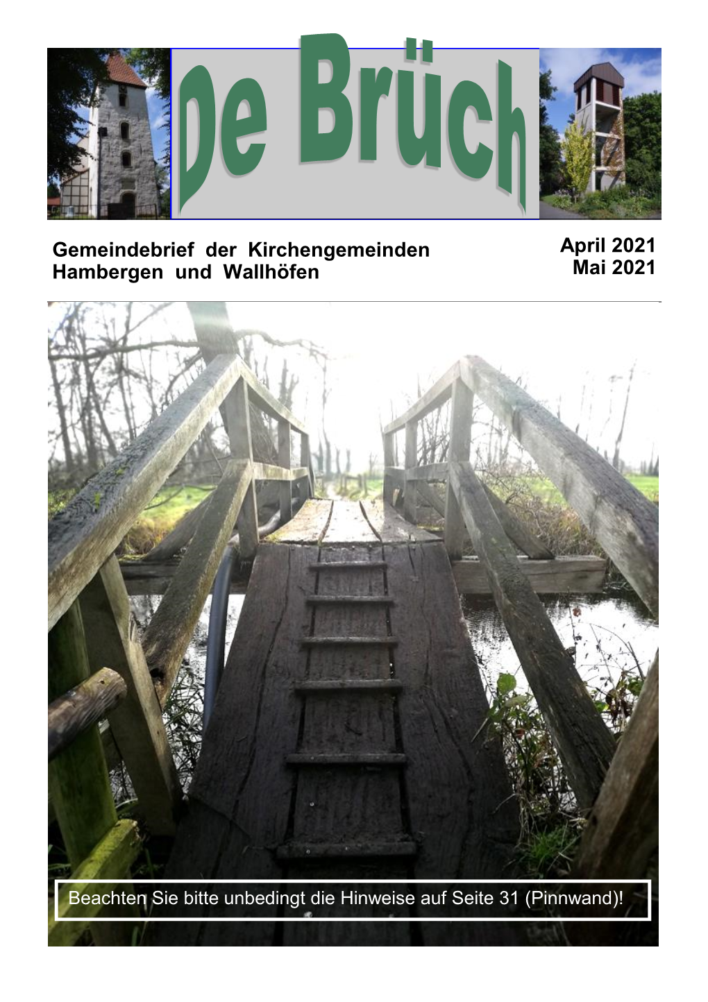 Gemeindebrief Der Kirchengemeinden April 2021 Hambergen Und Wallhöfen Mai 2021