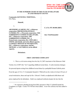 No Responsive Pleading Having Been Filed, Pursuant to Rule 15, Plaintiff Amends His Complaint As of Right