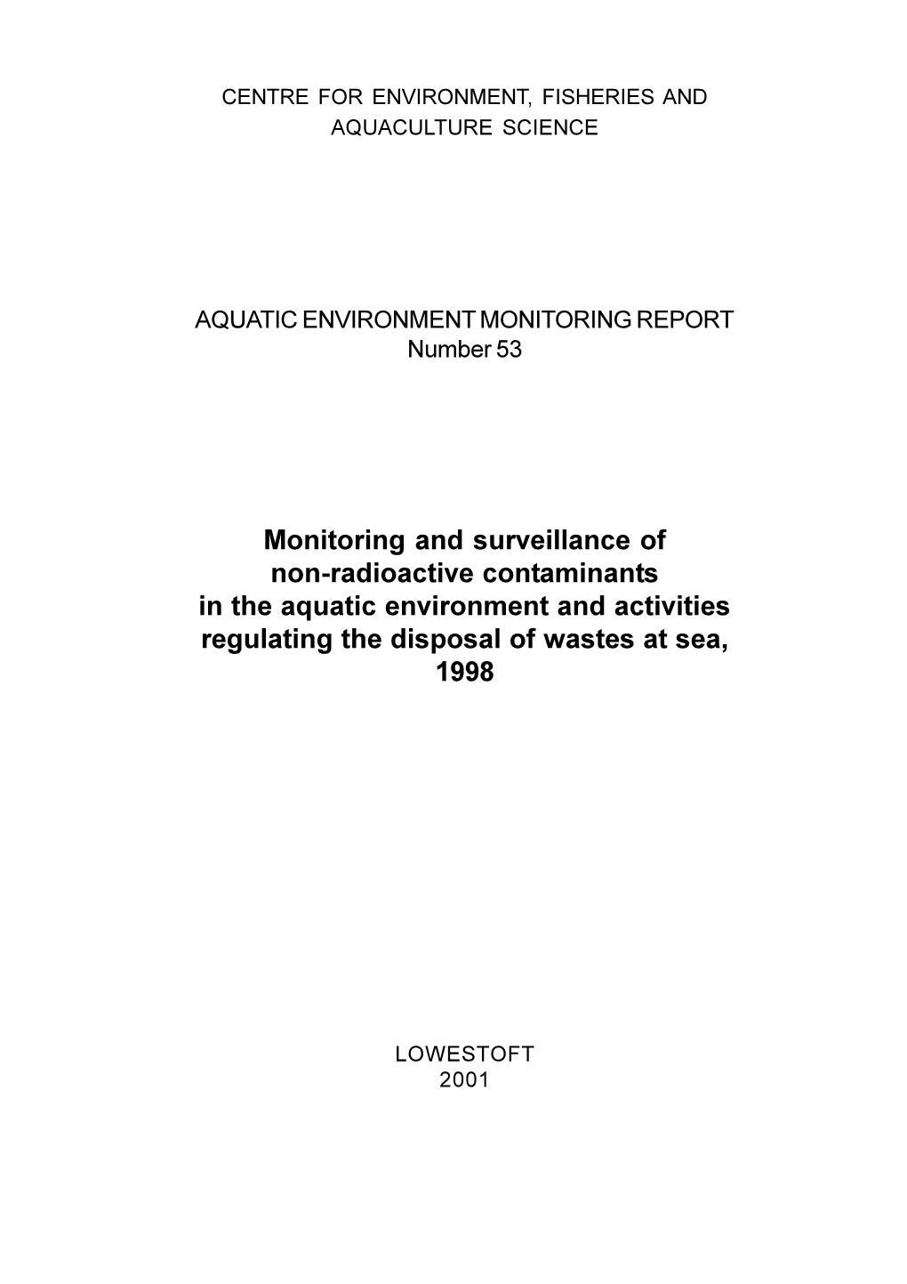 Aquatic Environment Monitoring Report No 53