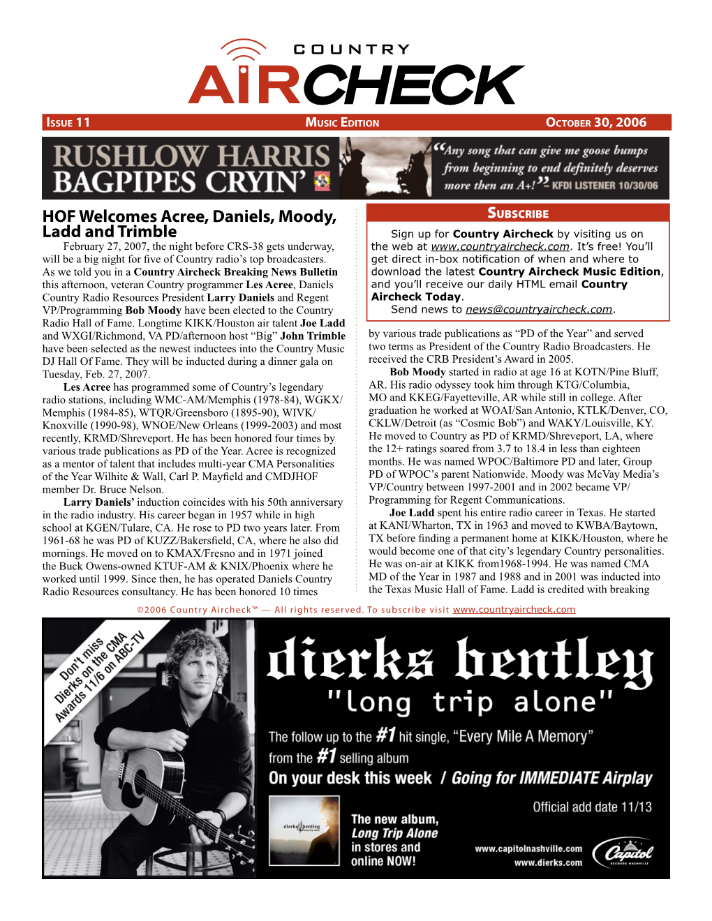 Issue 11 Music Edition October 30, 2006