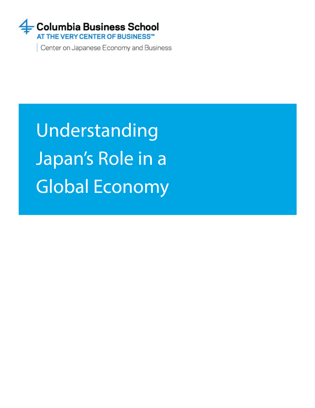 Understanding Japan's Role in a Global