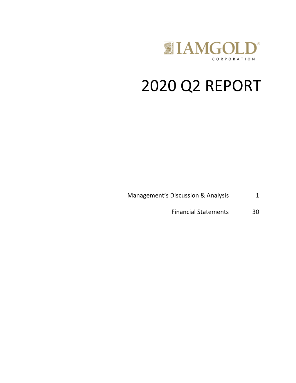 Q2 2020 Management Discussion & Analysis