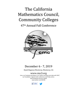 The California Mathematics Council, Community Colleges 47Th Annual Fall Conference