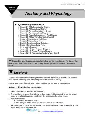 Anatomy and Physiology: Page 1 of 31