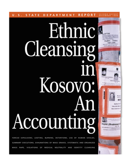 Ethnic Cleansing in Kosovo: an Accounting