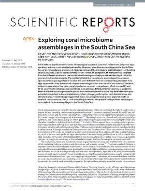 Exploring Coral Microbiome Assemblages in the South China