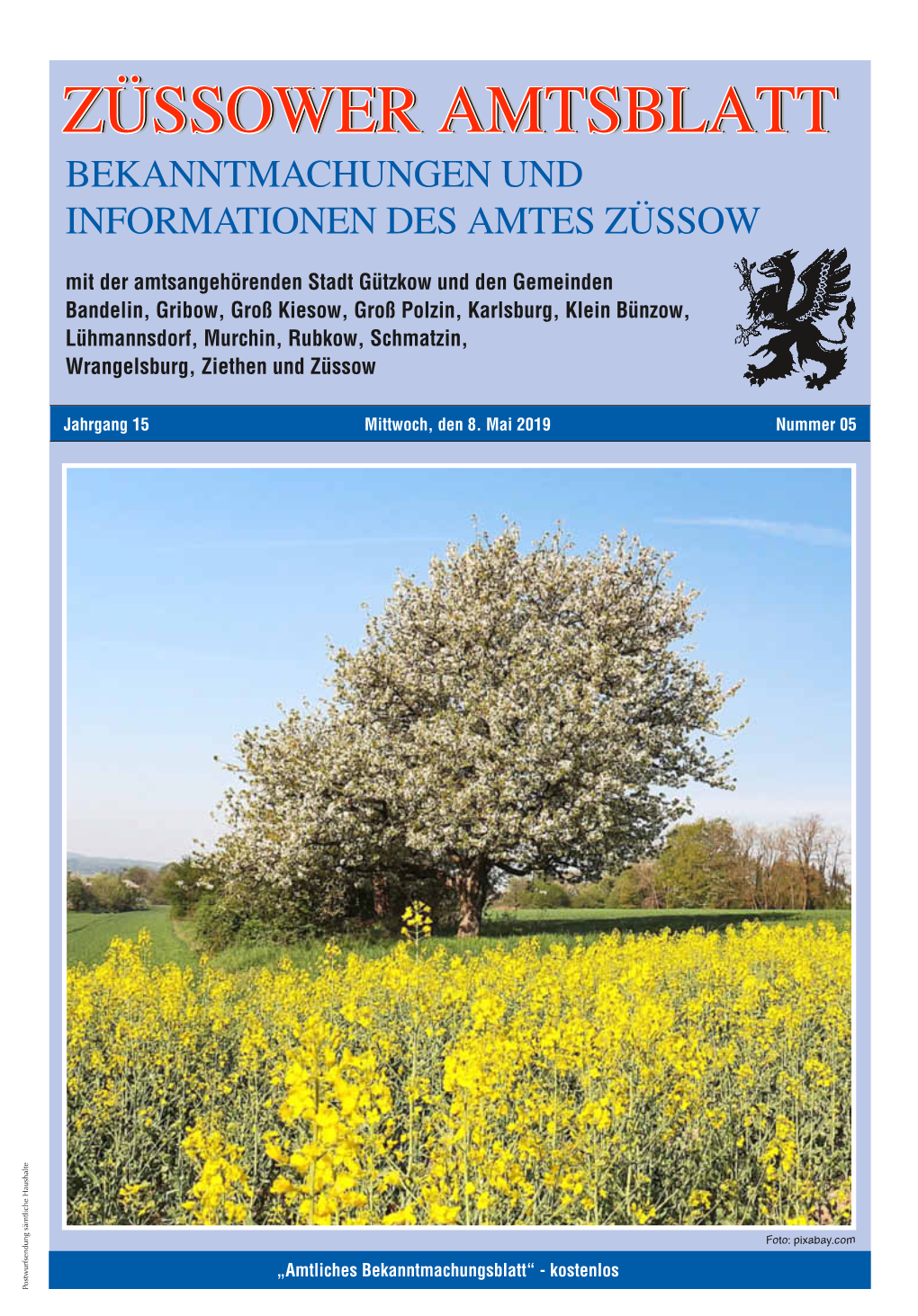 Züssower Amtsblatt Nr. 05 / 2019