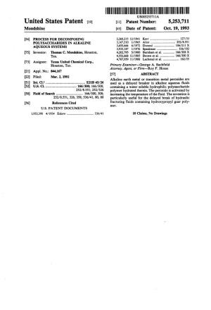 United States Patent (19) 11 Patent Number: 5,253,711 Mondshine (45) Date of Patent: Oct