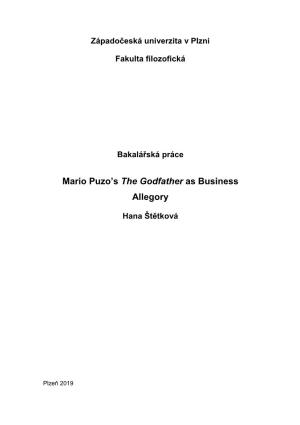 Mario Puzo's the Godfather As Business Allegory