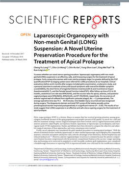 Laparoscopic Organopexy with Non-Mesh Genital (LONG)