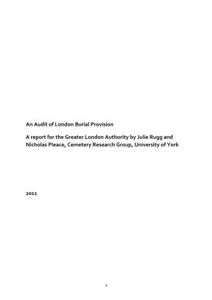 Audit of London Burial Provision