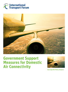 Government Support Measures for Domestic Air Connectivity Case-Specific Policy Analysis