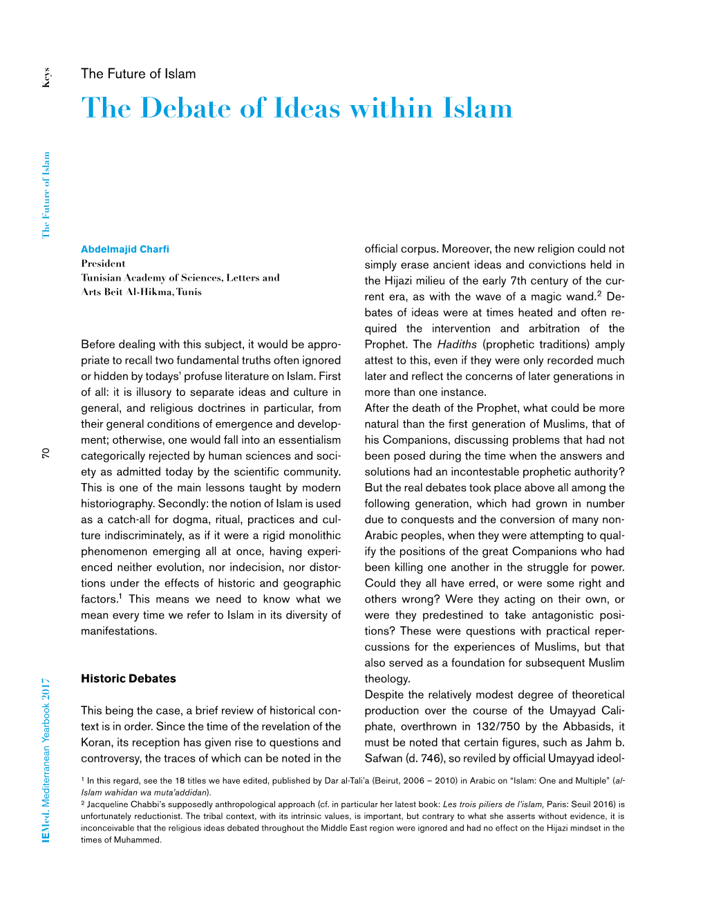 The Debate of Ideas Within Islam