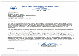 EPA Partial Approval and Decision Document for North Carolina 2014