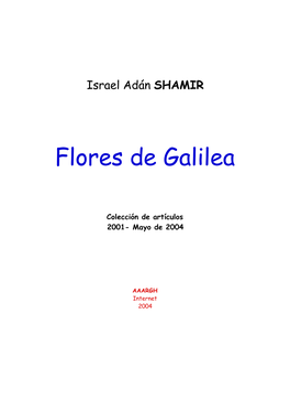 Flores De Galilea