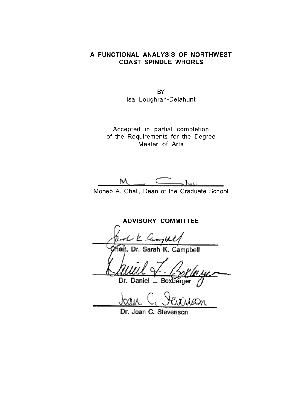 A Functional Analysis of Northwest Coast Spindle Whorls