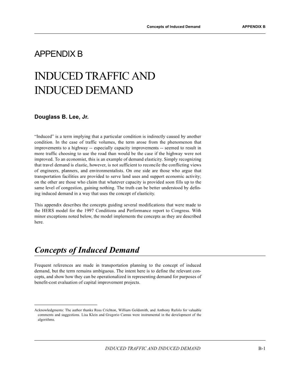 Induced Traffic and Induced Demand