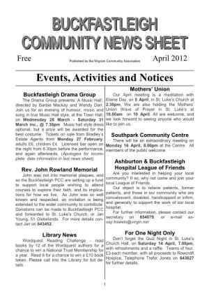 Events, Activities and Notices