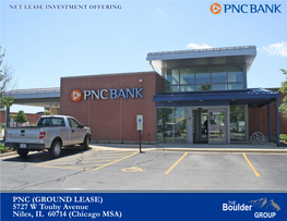 PNC (GROUND LEASE) 5727 W Touhy Avenue Niles, IL 60714 (Chicago MSA) TABLE of CONTENTS