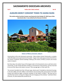 Auburn Mercy Convent Tends to Aging Nuns