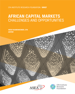 African Capital Markets Challenges and Opportunities