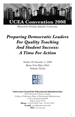 UCEA Convention 2008 Hosted by Florida Atlantic University