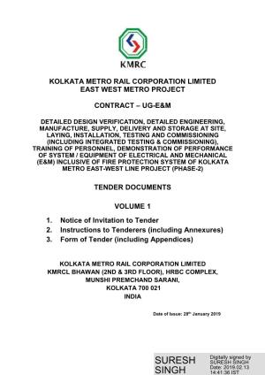 Kolkata Metro Rail Corporation Limited East West Metro Project Contract