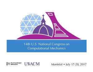 14Th U.S. National Congress on Computational Mechanics