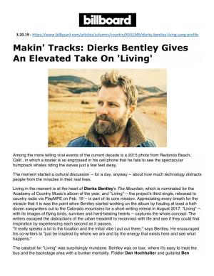 Makin' Tracks: Dierks Bentley Gives an Elevated Take on 'Living'