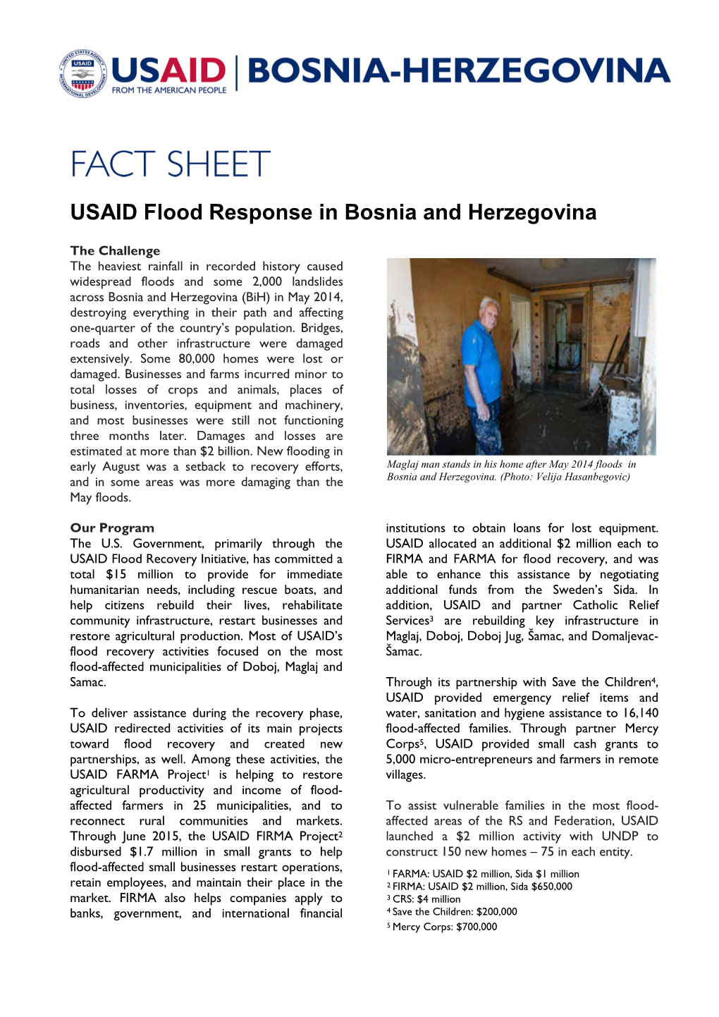 USAID Flood Response in Bosnia and Herzegovina