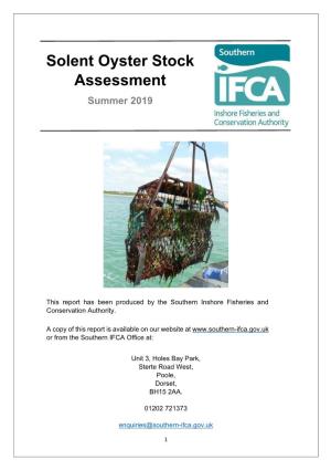 Solent Oyster Stock Assessment