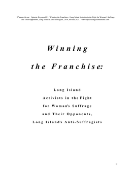 Winning the Franchise