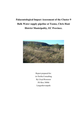 Phase 1 Archaeological Impact Assessment Of